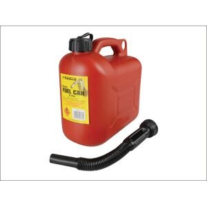 5 litre plastic fuel red can